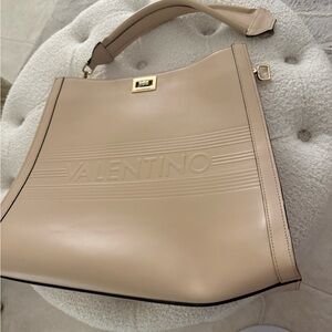 Valentino by Mario Valentino Beige Leather Shoulder bag